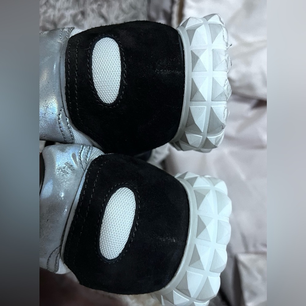 Valentino Garavani Rockstud Black Suede Leather Trainers Sneakers EU 45/US 11.5